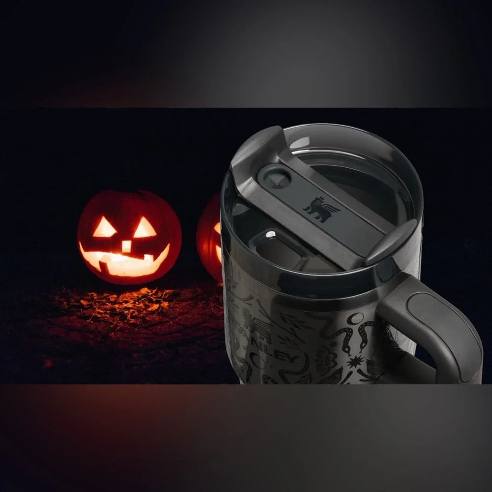 Stanley Black and Gray Tumbler with Halloween Design - Picture 3 of 5